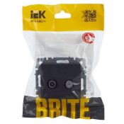 Розетка встраиваемая комбинированная IEK BRITE BR-AF20-O-K53 РТВ/РСп12-БрГ TV+SAT графит