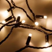 гирлянда НИТЬ  3.5W Белый теплый S-BP-5M-WW черный провод ПВХ 5 м., соединяемая, 220V, 50 Led, IP65, без мерцания