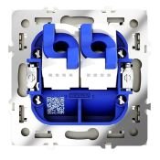 Розетка компьютерная встраиваемая VOLTUM S70 двойная RJ45+RJ45 кат.6 шелк