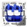 Розетка компьютерная встраиваемая VOLTUM S70 двойная RJ45+RJ45 кат.6 шелк
