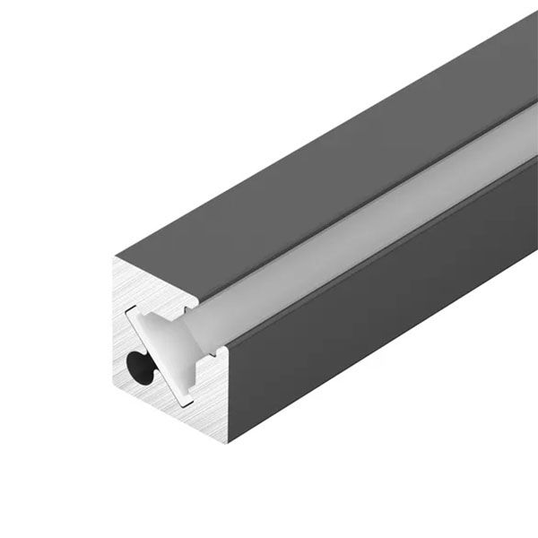 алюминиевый профиль с экраном SL-KANT-H10-SQUARE-2000 IRON GREY 055325