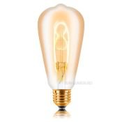 лампа ретро светодиодная Vintage форма конус 3W 056-915а ST64 SF-U GOLDEN/E27