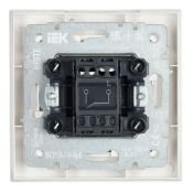 Выключатель встраиваемый одноклавишный IEK BRITE BR-V10-0-10-K01-F ВСР10-1-0-БрБ в сборе белый