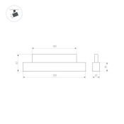 Трековый светильник   8W Белый теплый 033615 MAG-ORIENT-LASER-L235 прямоугольник трековый черный