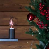 лампа декоративная накаливания свеча 3W IL-N-C35-3/RED-FLAME/E14/CL с эфф. мерцающ. пламени