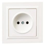 Штепсельная розетка встраиваемая IEK BRITE 10А BR-R10-10-K36-F РСР10-1-0-БрЖ без з/к и шторками в сборе жемчуг