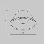 Линза 15 град. D75mm LensD75-15 для Фокус / Focus Led 40W