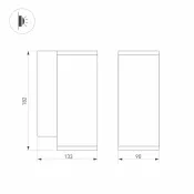 светильник  24W Белый дневной 037255 LGD-FORMA-WALL-R90-12W 220V IP54 цилиндр накладной белый