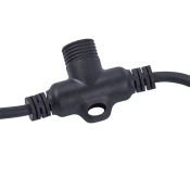 Провод-шина для гирлянд UL-00013221 UCX-F90 T05-2M-BK черный 2м, 5 Т-коннекторов, шаг 50см,статика-мерцание IP67