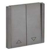 Выключатель жалюзи 10А FP511 сталь FP-V15-0-10-1-K46 FORTE&PIANO IEK
