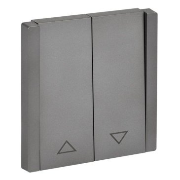 Выключатель жалюзи 10А FP511 сталь FP-V15-0-10-1-K46 FORTE&PIANO IEK