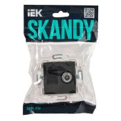 Розетка встраиваемая комбинированная IEK SKANDY SK-AK20-2-K53 SK-A15G TV+RJ45 кат.6 графит
