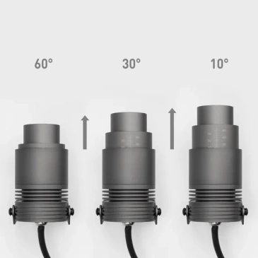 светильник  12W Белый теплый 026447(2) ALT-RAY-ZOOM-R61 10-60 deg 220V  IP67 темно-серый