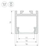 алюминиевый профиль KLUS PDS-ZM-2000 ANOD 021648