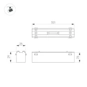 Трековый светильник 6W Белый дневной-MIX 044418 MAG-VIBE-LASER-L101 24deg на магнитный шинопровод черный DALI