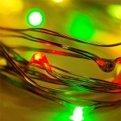 гирлянда НИТЬ на батарейках РОСА RGB 303-009 (3V, CR2032х2) 2.0м