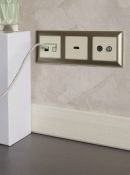 Розетка двойная RJ11+RJ45 кат.5E РК/Т12-БрКр бежевый BR-KT20-O-1-K10 BRITE IEK