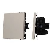 Выключатель встраиваемый одноклавишный перекрёстный 059428 SWT-NOBE-MKX1-SFPL-CA кашемир