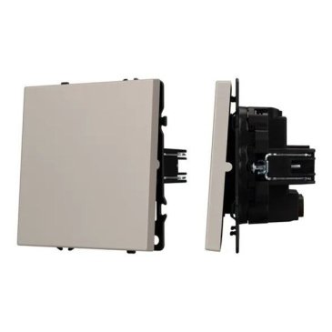 Выключатель встраиваемый одноклавишный перекрёстный 059428 SWT-NOBE-MKX1-SFPL-CA кашемир