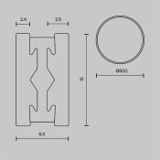 Трек Flarity TRX154-R-D800-BS латунь круглый