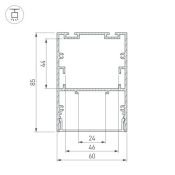 алюминиевый профиль ARH-LINE-6085-3000 BLACK  036138