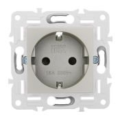 Штепсельная розетка встраиваемая IEK SKANDY 16А SK-R14-16-K37 SK-R04Sh с з/к без з/ш шампань