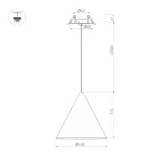 Подвесной светильник  10W Белый теплый 057205 SP-MAKOTO-R180 (WH, 36 deg, 230V, TRIAC) 3000K белый