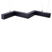 светильник  28W Белый дневной UL-00013519 ULO-K19A 28W-4000K-Z30-120 BLACK 220V IP40 линейный зигзагообразный подвесной черный