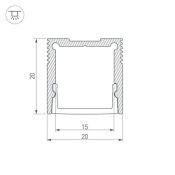 алюминиевый профиль S-LUX SL-SLIM20-H20-2000 ANOD 023722