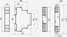 УДАЛЕНО Реле напряжения и контроля фаз РКФ-М05-2-15 AC380В