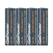 Батарейка  1,5V R-06 AA BL4 GoPower Extra Heavy Duty блок 4шт. (солевая)