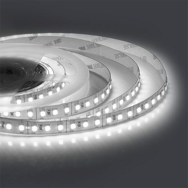 Светодиодная лента Белый дневной 2835 12V 14.4W/m 120Led/метр 00-53 Стандарт 10мм IP20
