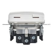 Штепсельная розетка встраиваемая IEK BRITE 16А BR-R16-16-44-K91 РСбш10-3-44-БрАБ с з/к и шторками с крышкой арктический белый IP44