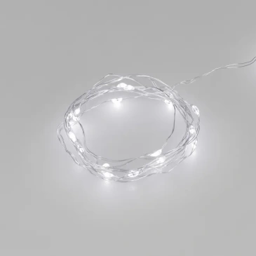 гирлянда НИТЬ на батарейках РОСА с пробкой Белый 048692 ARD-DEW-HOME-2000-CLEAR-20LED-STD White6000 (1.5V, AG13x3)