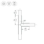 Тройник PLS-LOCK-H25-T90 (с экраном MAT-L) 026243
