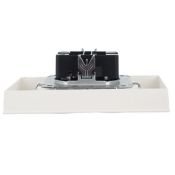 Штепсельная розетка встраиваемая двойная IEK BRITE 16А BR-R24-16-K36-F РСш12-3-БрЖ с з/к и шторками в сборе жемчуг
