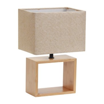 светильник настольный без лампы UML-B401 E27 LIGHT GREY-WOOD UL-00010956 светло-серый