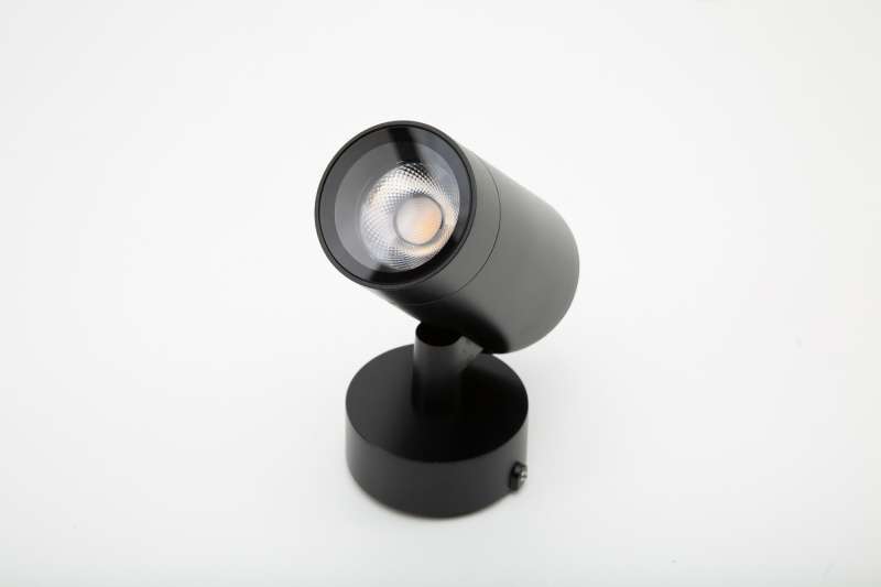 светильник  9W Белый теплый 00-00006810 DL-FS0012-9-BL-WW IP65 цилиндр накладной черный