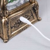 фигурка  светодиодная &quot;Граммофон с ёлкой&quot; 11х28х11 см, пластик, AА13х3, USB,  свечение тёплое белое