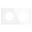 Рамка стеклянная 2 поста Arlight GLARE 043835 FRM-GLARE-GC-2-WH белая