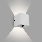 светильник  6W Белый теплый 058169 LGD-PERAN-WALL-S120x120 (WH, 0-80 deg) 220V IP65 накладной белый