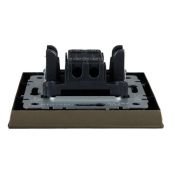 Выключатель встраиваемый одноклавишный IEK BRITE BR-V10-0-10-K37-F ВСР10-1-0-БрШ в сборе шампань