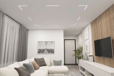 Трековый светильник однофазный  18W Белый-MIX SMART LINEAR DK8004-WH IP20 на шинопровод управляемый белый