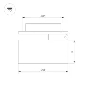 Встраиваемый светильник  12W Белый дневной 045783 LGD-POT-BUILT-R85 220V IP440 поворотно-откидной цилиндр черный