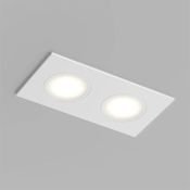 Встраиваемый светильник без лампы DENKIRS PORT DK3112-WH 2xGU5.3 белы прямоугольный IP65