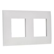 Рамка пластик 2 поста IEK SKANDY SK-M22-K01 SK-F02W арктический белый