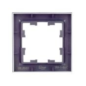 Рамка пластик 1 пост IEK BRITE BR-M12-K46 РУ-1-БрС сталь