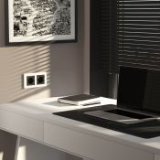 Рамка стеклянная 2 поста WERKEL Senso W0023101 белый