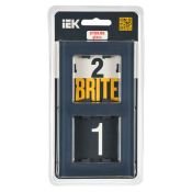 Рамка стеклянная 2 поста IEK BRITE BR-M22-G-31-K35 РУ-2-2-Бр маренго матовый