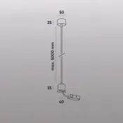 Подвод питания для подвесного монтажа трека SMART BASE TR2124-WH белый